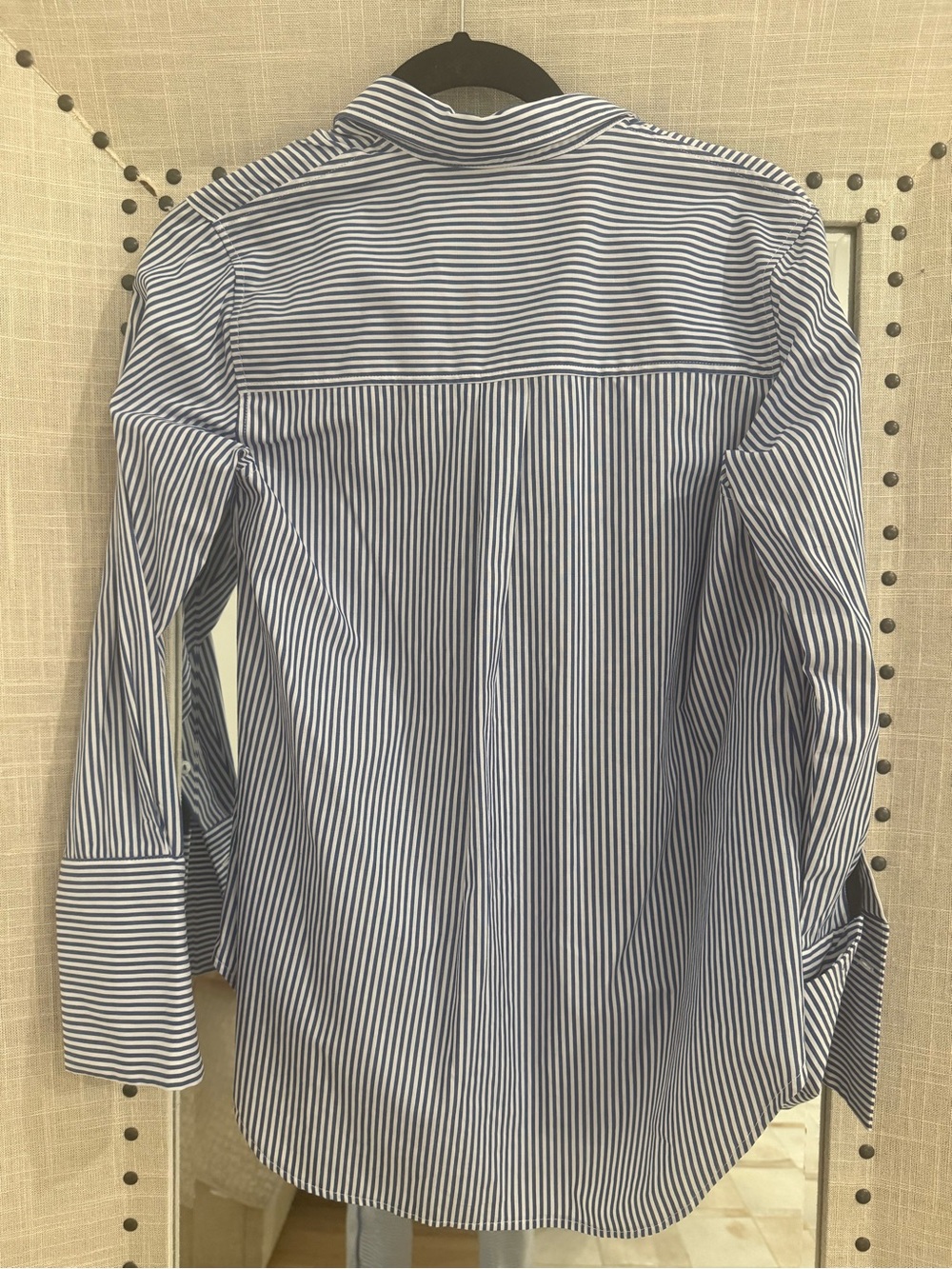 Shirty. Australia Elise Trim Girlfriend Shirt Navy Stripe XS - Picture 5 of 5